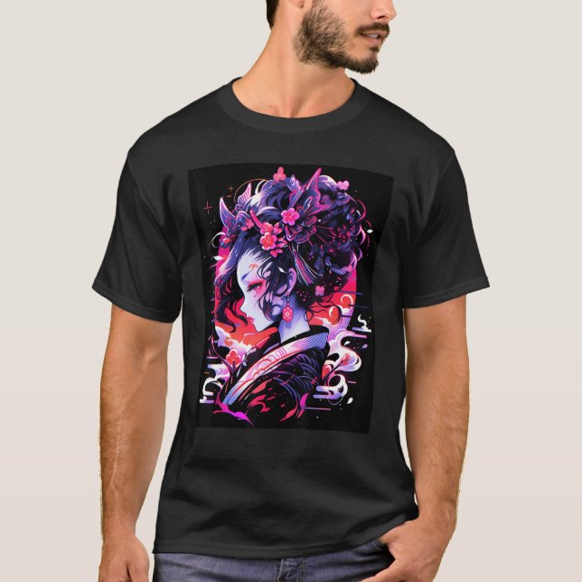 Geisha's Charm Allure of Japanese Culture Design T-Shirt (Vorderseite)