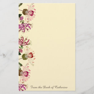 Geißblatt-Blumen-botanisches mit Blumenbriefpapie Briefpapier