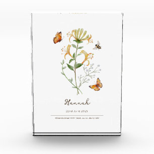 Geißblatt-Geburtsmonatsblume Fotoblock