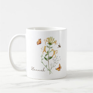 Geißblatt-Geburtsmonatsblume Kaffeetasse