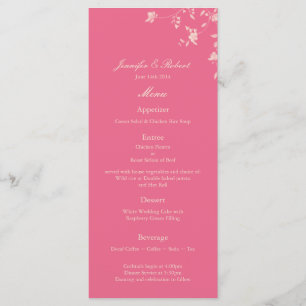 Geißblatt-silberne Menükarte