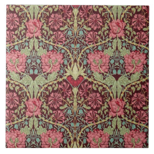 Geißblatt und Tulpen von William Morris 1876 Fliese