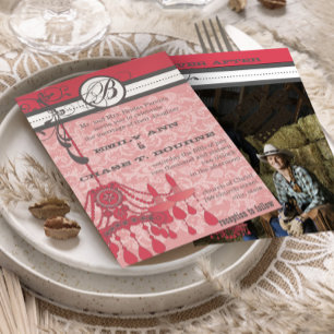 Geißblatt-Vintage-Kronleuchter-Save-the-Date Save The Date