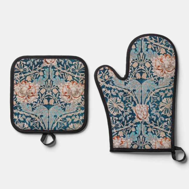 Geißblatt, William Morris Ofenhandschuh & Topflappen-Set (Vorderseite)