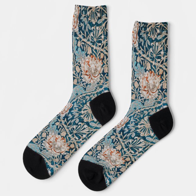 Geißblatt, William Morris Socken (Linkes Detail)