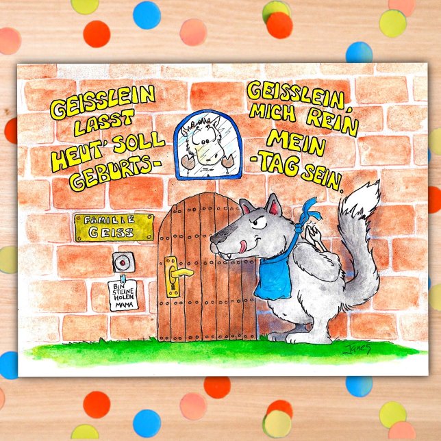 Geisslein Geburtstagskarte von Nicole Janes Postkarte (Von Creator hochgeladen)