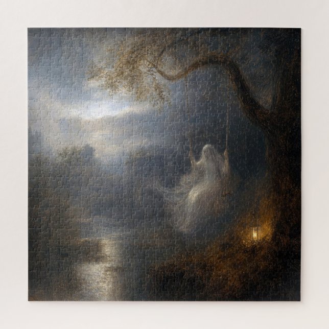 Geist auf einer Schaukel im Mondlicht Puzzle (Vertikal)