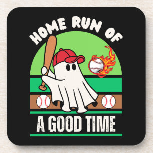 Geist Baseballspieler Halloween Getränkeuntersetzer