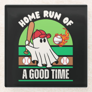 Geist Baseballspieler Halloween Glasuntersetzer