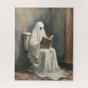 Geist beim Lesen eines Buches auf der Toilette Lus Puzzle