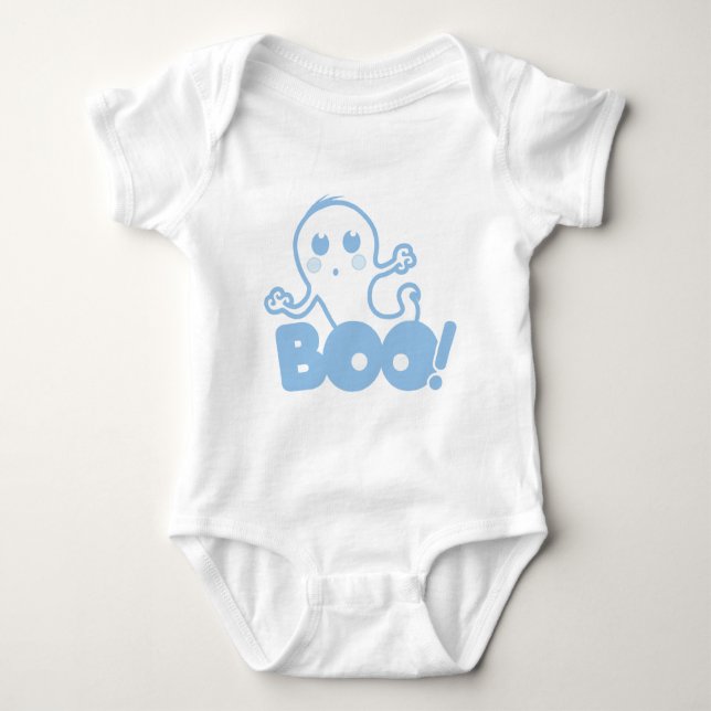 Geist - Boo! (Blau) Baby Strampler (Vorderseite)