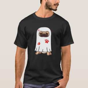 Geist Boo Mops Süßer Hund Halloween Kostüm Mops O  T-Shirt