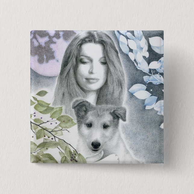 "Geist-Brücken" Knopf Button (Vorderseite)