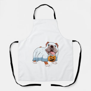 Geist Bulldogge Halloween Hund Schürze