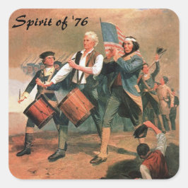 Geist der 76-Sticker Quadratischer Aufkleber