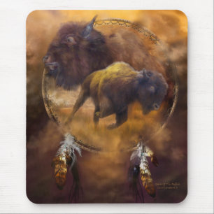 Geist der Brown-Büffel-Kunst Mousepad