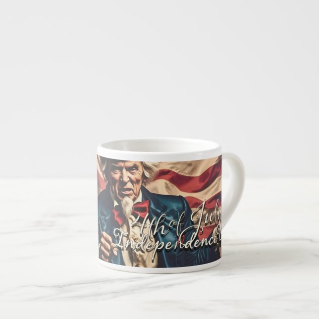 Geist der Freiheit in Rot, Weiß und Blau Espressotasse (Vorderseite Rechts)