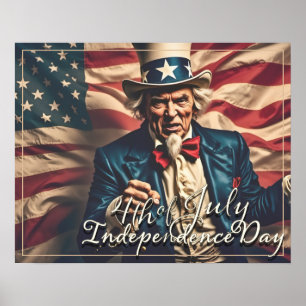 Geist der Freiheit in Rot, Weiß und Blau Poster