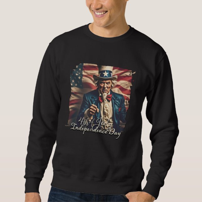 Geist der Freiheit in Rot, Weiß und Blau Sweatshirt (Vorderseite)