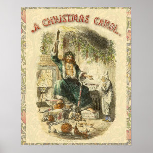 Geist der gegenwärtigen Weihnacht Scrooge Poster