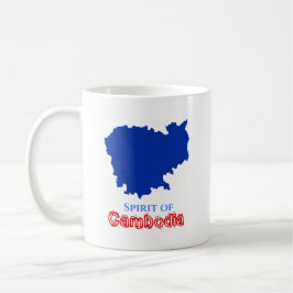 Geist der Kambodscha Blaue Karte Kaffeetasse