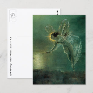 Geist der Nacht von Grimshaw, Viktorianische Fee Postkarte