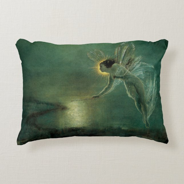 Geist der Nacht von Grimshaw, Viktorianische Fee Zierkissen (Vorderseite)