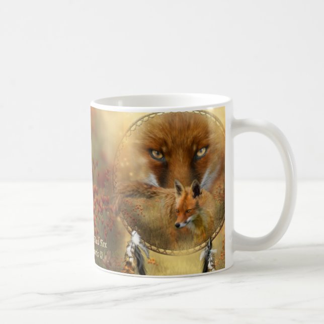 Geist der roter Fox-Kunst-Tasse Kaffeetasse (Rechts)