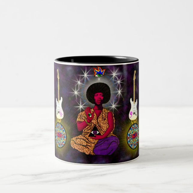 Geist der Sechziger Zweifarbige Tasse (Mittel)