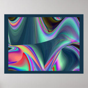 Geist der Sommerbrise Abstract 3D Rainbowart Poster