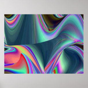 Geist der Sommerbrise Abstract 3D Rainbowart Poster