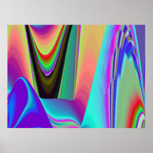 Geist der Sommerbrise Abstract 3D Rainbowart Poster