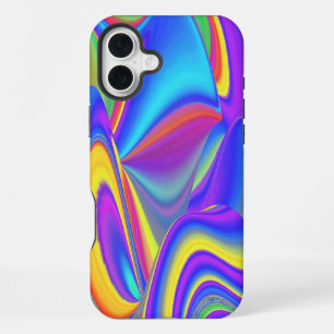 Geist der Sommerbrise, Abstrakte 3D Regenbogenkuns iPhone 16 Plus Hülle
