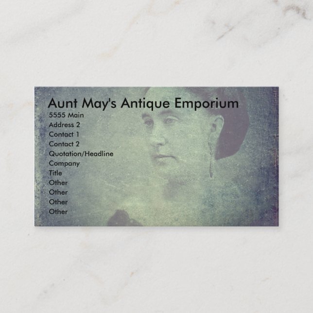 Geist der Vergangenheit Visitenkarte (Vorderseite)