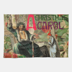 Geist-der-Weihnachten-Gegenwart-Illustration Scroo Geschirrtuch