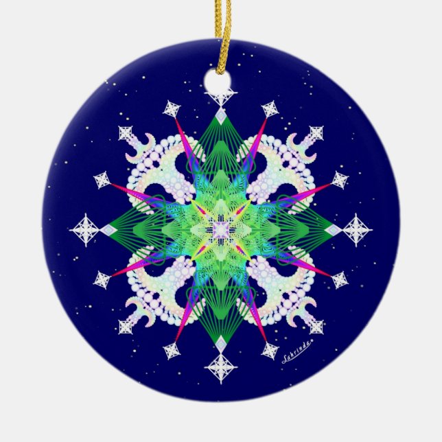Geist der Weihnachten Keramikornament (Vorne)