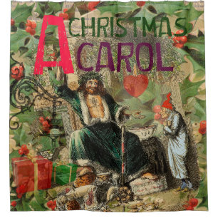 Geist-der-Weihnachtsgeschenk-Illustration Scrooge Duschvorhang