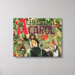 Geist-der-Weihnachtsgeschenk-Illustration Scrooge Leinwanddruck