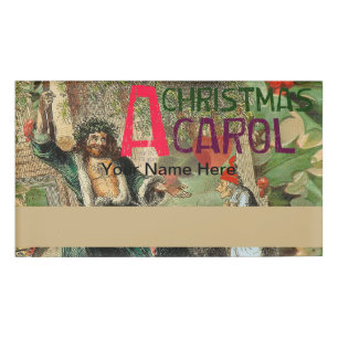 Geist-der-Weihnachtsgeschenk-Illustration Scrooge Namenschild