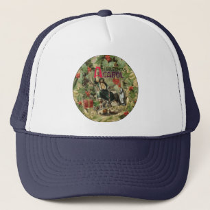 Geist-der-Weihnachtsgeschenk-Illustration Scrooge Truckerkappe