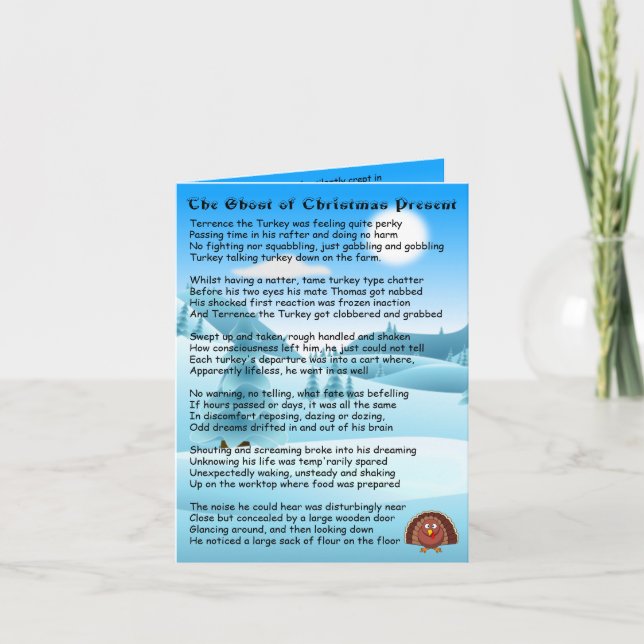 Geist der Weihnachtszeit Gegenwart Feiertagskarte (Vorderseite)