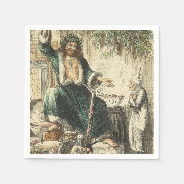 Geist der Weihnachtszeit Gegenwart Serviette (Vorderseite)