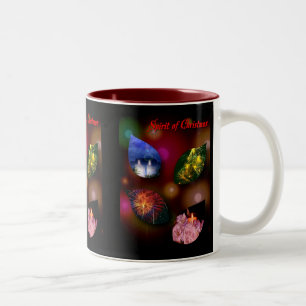 Geist der Weihnachtszeit-Tasse Zweifarbige Tasse