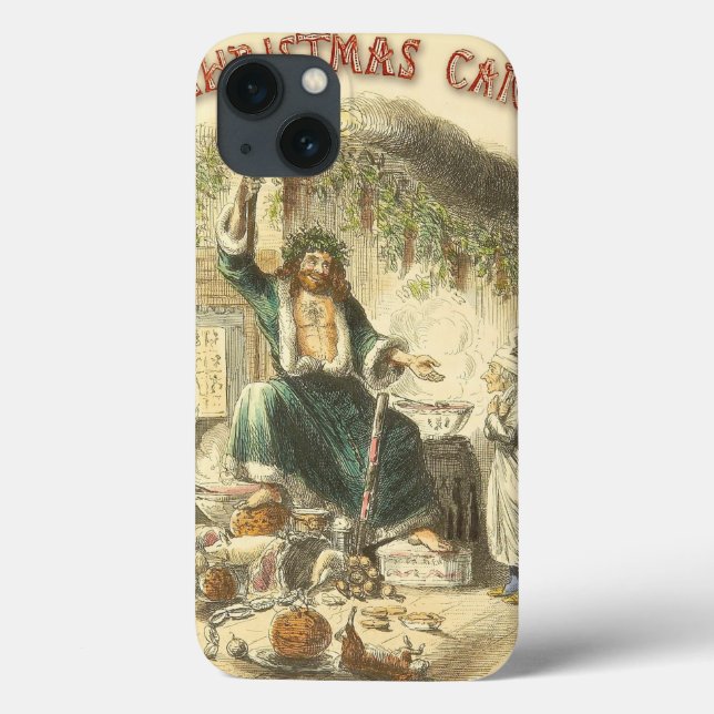 Geist der Weihnachtszeit und Ebenezer Scrooge Case-Mate iPhone Hülle (Rückseite)