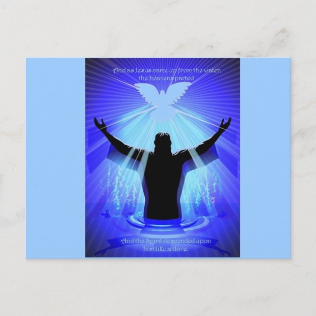 Geist, der wie eine Taube absteigt Postkarte (Vorderseite)