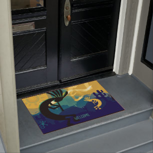 Geist der Wüste Kokopelli Aquamarine Landschaft Fußmatte