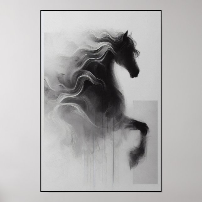 Geist des Abstrakten Smoky-Stallions Poster (Vorne)