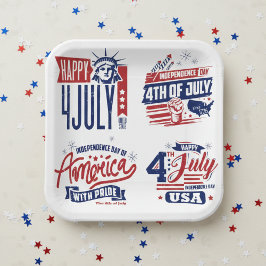 Geist des Amerikanischen Unabhängigkeitstags der U Pappteller