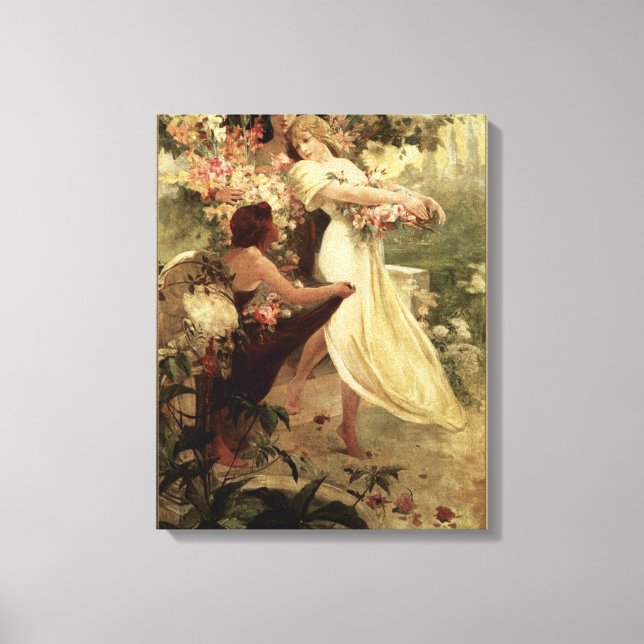 Geist des Frühlings von Alphonse Mucha Leinwanddruck (Vorderseite)