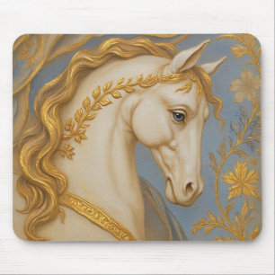 Geist des Goldes - Majestic White Stallion Art Mou Mousepad